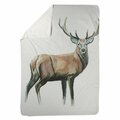 Begin Home Decor 60 x 80 in. Deer-Sherpa Fleece Blanket 5545-6080-AN180